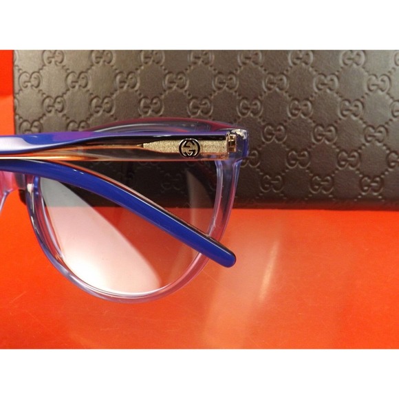 NIB GUCCI GG3641/S BLUE CAT EYE INTERLOCKING GG SCRIPT LOGO SUNGLASSES # 343657 main image 5